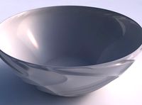 Bowl wide wavy sparse extruded lines | 3D