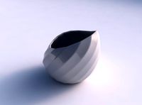 Bowl skewed and twisted with twisted bands 2 | 3D