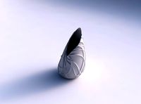 Vase Flame twisted with wavy sparse extruded lines | 3D