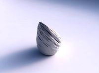 Vase Tide twisted with twisted rocky bulges | 3D
