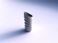 Vase skewed and twisted with sections and twisted lines | 3D