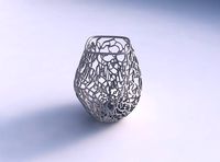 Vase low bulky helix with twisted entangled lattice | 3D