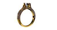 Half carat center ring | 3D