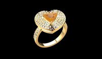 RING with Rauch topaz | 3D
