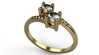 Duo Diamond Ring | 3D