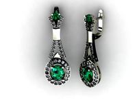 Earrings with Diamonds 0035 | 3D