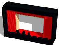 dark mystery science movie theater | 3D
