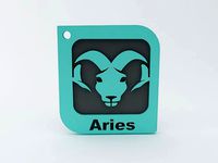 Aries Zodiac Keychain Model | 3D