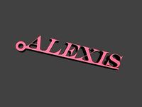 ALEXIS printable keychain | 3D