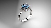 Topaz ring | 3D