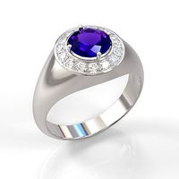Halo Engagement Ring  | 3D
