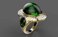 Ring izumrud 013 | 3D