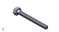 Hex Head Metric 6x50mm | 3D