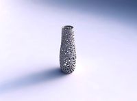 Vase with squeezed and twisted organic lattice | 3D