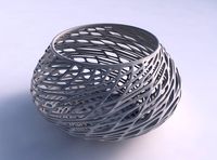 Bowl squeezed twisted with twisted lattice tiles | 3D