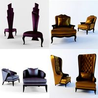 Christopher Guy 4 chairs 3D Model
