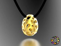 Easter eggs collection pedant set 6 hollow 0140 | 3D