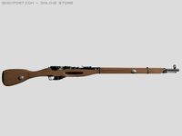 Mosins Russian rifle the sample1891year 3D Model
