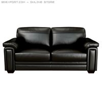 Modern Sofa Black Leather 3D Model