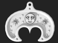 Pagan slavic amulet lunnica | 3D