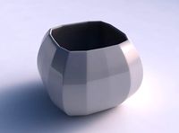 Bowl semi-quadratic with bands uniform vertical | 3D
