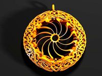 Celtic Border Knot Pendant | 3D