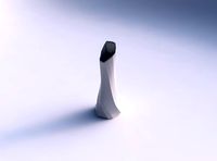 Vase twisted squeezed and bent hexagon with bands | 3D