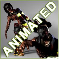 Low Poly Zombie Fireman 3D Model
