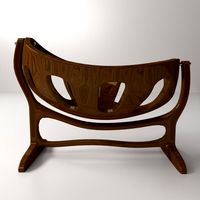 Wooden Crib 3D Model