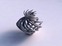 Vase wide mid wth twisted branches twisted and squeezed | 3D