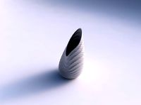 Vase Flame twisted with twisted grid plates | 3D