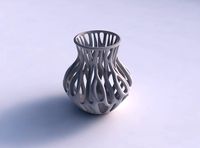 Vase wide with branches squeezed | 3D
