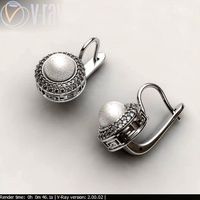 Geek Perl set earrings | 3D