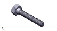 Hex Head Metric 8 x45mm | 3D