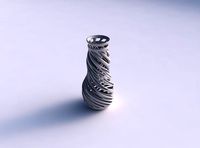 Vase with slim intertwining lines very twisted | 3D