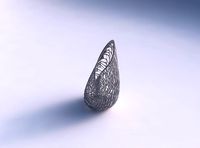 Vase Flame twisted with twisted lattice tiles | 3D