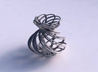 Vase twisted squeezed mid section with interlacing lattice twisted and squeezed | 3D