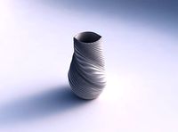Vase twisted with bent extruded lines 3 | 3D