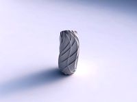 Vase twisted bulky helix with wavy sparse extruded lines | 3D