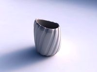 Vase twisted 2 with twisted smooth ribbons | 3D