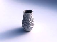 Vase twisted with fine twisted organic cells | 3D