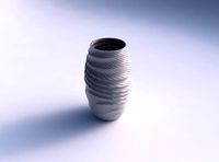 Vase twisted with distorted and twisted grid plates | 3D