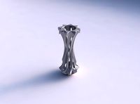Vase tall plain with smooth cuts and starry top widened top | 3D