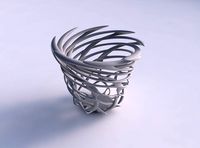 Bowl widening with interlacing lattice twisted and tapered | 3D