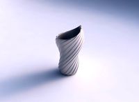 Vase vortex smooth with twisted smooth ribbons | 3D