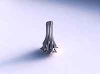 Vase tall plain with smooth cuts and starry top long top | 3D
