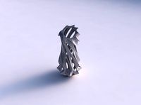 Vase tall plain with smooth cuts and starry top pimp up top | 3D