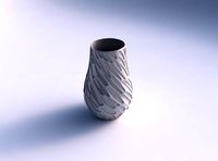 Vase twisted with organic dents with organic dents | 3D