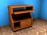 Computer Desk 3D Model