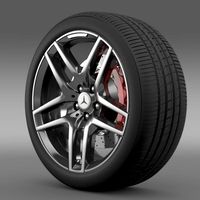 AMG Mercedes Benz S 500 wheel 3D Model